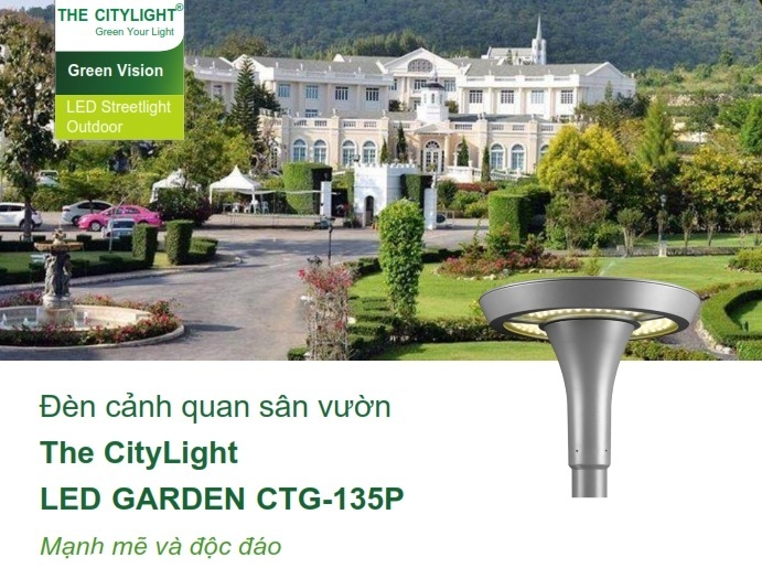 Đèn LED chiếu sáng đường phố cảnh quan sân vườn The Citylight CTG 135P 20W Đèn LED chiếu sáng đường phố cảnh quan sân vườn The Citylight CTG 135P 20W