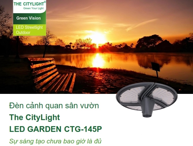 Đèn LED chiếu sáng đường phố cảnh quan sân vườn The Citylight CTG 145P 80W Đèn LED chiếu sáng đường phố cảnh quan sân vườn The Citylight CTG 145P 80W