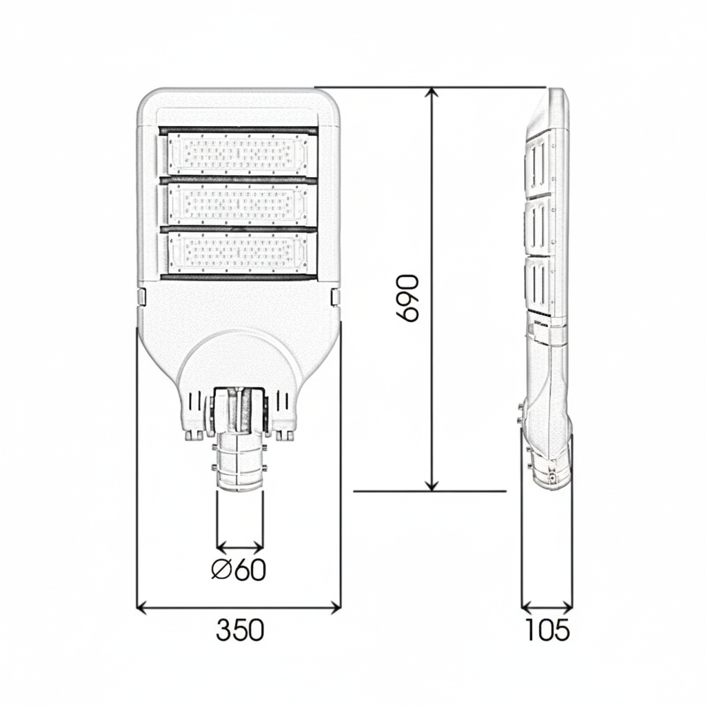 Hiệu quả chiếu sáng của Đèn đường Led Streetlight CITILIGHT 3 MODUL-DRIVER PHILIPS CTL313P 160W