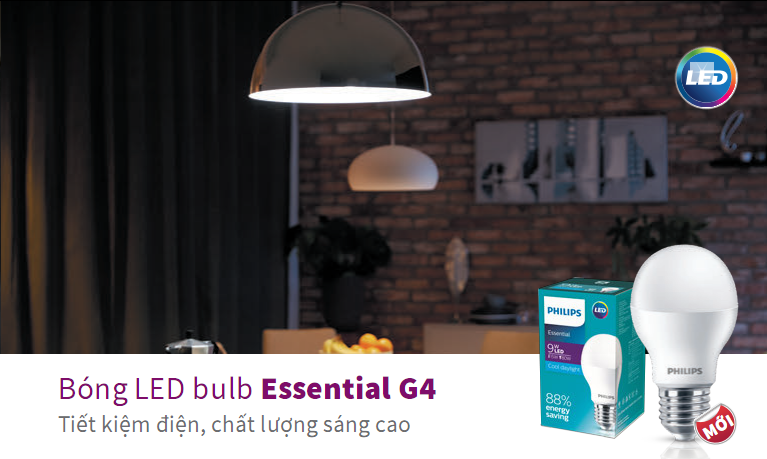 Đèn led bulb Essential G4 cung cấp ánh sáng dịu nhẹ cho mắt người dùng