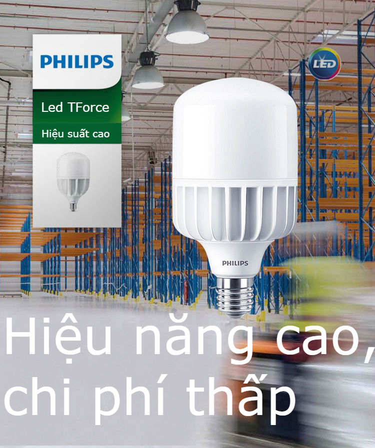 Bóng dèn LED trụ 40W cho công suất hoạt động cao 