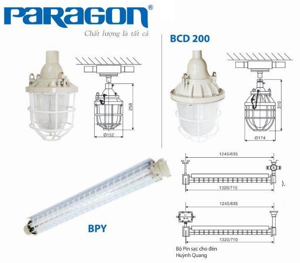 Đèn phòng chống cháy nổ Paragon Đèn phòng chống cháy nổ Paragon