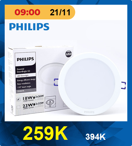 ĐÈN DOWNLIGHT ÂM TRẦN LED PHILIPS DN027B