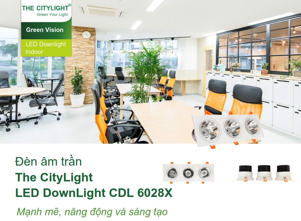 Đèn downlight âm trần LED The City Light chiếu sáng trong nhà CDL 60181 6W Đèn downlight âm trần LED The City Light chiếu sáng trong nhà CDL 60181 6W