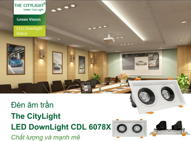 Đèn downlight âm trần LED The City Light chiếu sáng trong nhà CDL 60781 8W Đèn downlight âm trần LED The City Light chiếu sáng trong nhà CDL 60781 8W