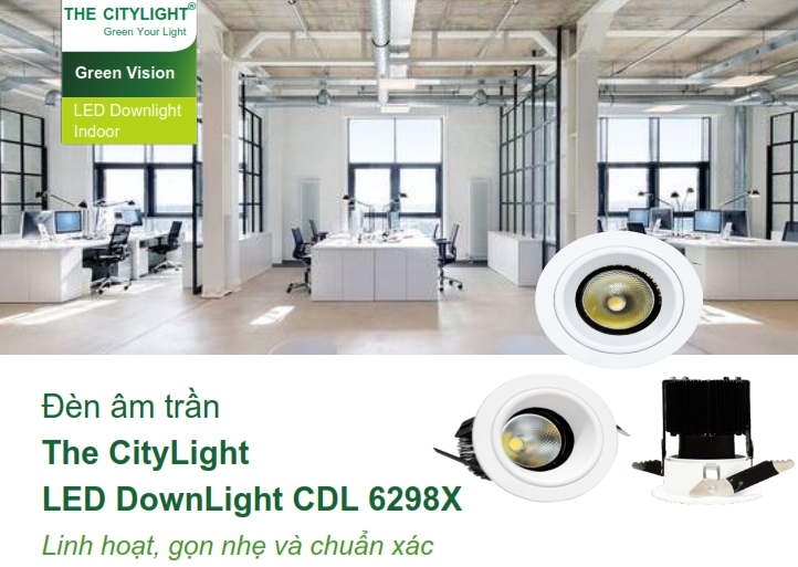 Đèn downlight âm trần LED The City Light chiếu sáng trong nhà CDL 62981 8W Đèn downlight âm trần LED The City Light chiếu sáng trong nhà CDL 62981 8W