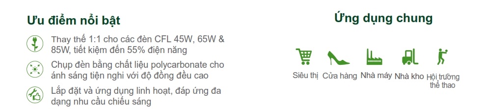 Đèn Highbay LED chiếu sáng nhà xưởng The CityLight CTL BY211P 1 COB 40W Đèn Highbay LED chiếu sáng nhà xưởng The CityLight CTL BY211P 1 COB 40W