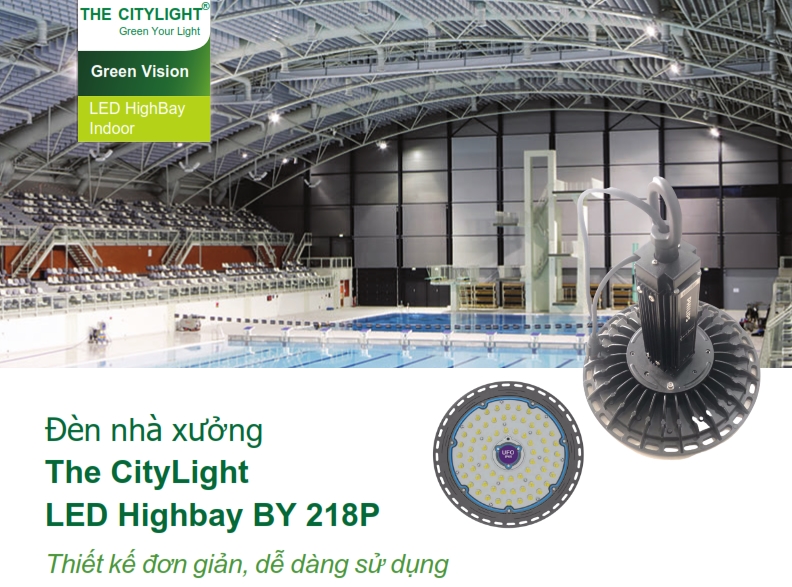 Đèn Highbay LED chiếu sáng nhà xưởng The CityLight CTL BY218P UFO 100W Đèn Highbay LED chiếu sáng nhà xưởng The CityLight CTL BY218P UFO 100W