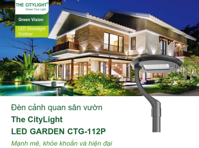 Đèn LED chiếu sáng đường phố cảnh quan sân vườn The Citylight CTG 112P 30W Đèn LED chiếu sáng đường phố cảnh quan sân vườn The Citylight CTG 112P 30W