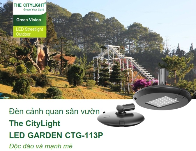 Đèn LED chiếu sáng đường phố cảnh quan sân vườn The Citylight CTG 113P 30W Đèn LED chiếu sáng đường phố cảnh quan sân vườn The Citylight CTG 113P 30W