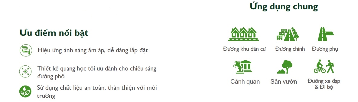 Ưu điểm của Đèn LED chiếu sáng đường phố cảnh quan sân vườn The Citylight CTG 113P 30W Ưu điểm của Đèn LED chiếu sáng đường phố cảnh quan sân vườn The Citylight CTG 113P 30W