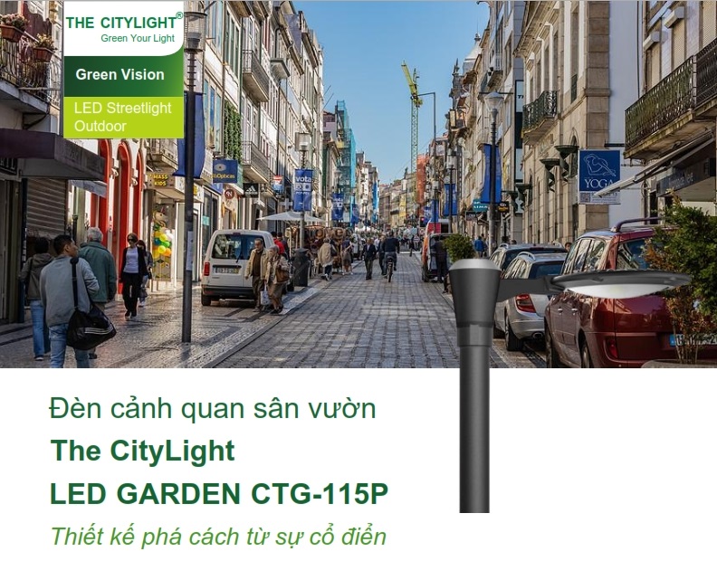 Đèn LED chiếu sáng đường phố cảnh quan sân vườn The CityLight CTG 115P 30W Đèn LED chiếu sáng đường phố cảnh quan sân vườn The CityLight CTG 115P 30W