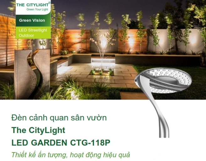 Đèn LED chiếu sáng đường phố cảnh quan sân vườn The Citylight CTG 118P 25W Đèn LED chiếu sáng đường phố cảnh quan sân vườn The Citylight CTG 118P 25W