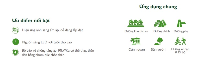 Đèn LED chiếu sáng đường phố cảnh quan sân vườn The CityLight CTG 119P 30W Đèn LED chiếu sáng đường phố cảnh quan sân vườn The CityLight CTG 119P 30W