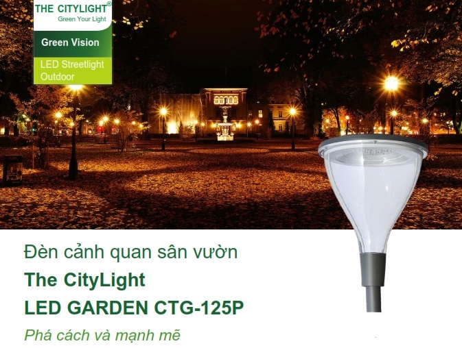 Đèn LED chiếu sáng đường phố cảnh quan sân vườn The Citylight CTG 125P 30W Đèn LED chiếu sáng đường phố cảnh quan sân vườn The Citylight CTG 125P 30W