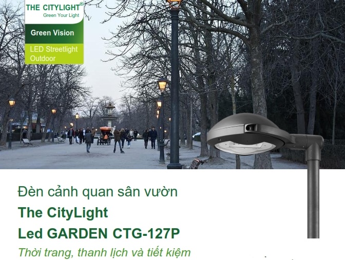Đèn LED chiếu sáng đường phố cảnh quan sân vườn The Citylight CTG 127P 20W Đèn LED chiếu sáng đường phố cảnh quan sân vườn The Citylight CTG 127P 20W