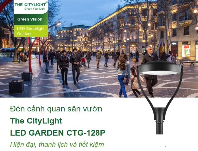 Đèn LED chiếu sáng đường phố cảnh quan sân vườn The Citylight CTG 128P 20W Đèn LED chiếu sáng đường phố cảnh quan sân vườn The Citylight CTG 128P 20W