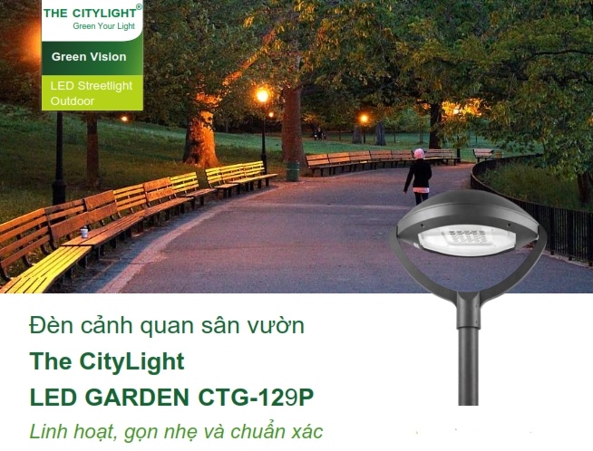 Đèn LED chiếu sáng đường phố cảnh quan sân vườn The Citylight CTG 129P 20W Đèn LED chiếu sáng đường phố cảnh quan sân vườn The Citylight CTG 129P 20W