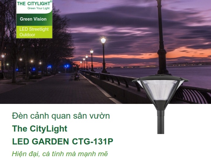 Đèn LED chiếu sáng đường phố cảnh quan sân vườn The Citylight CTG 131P 30W Đèn LED chiếu sáng đường phố cảnh quan sân vườn The Citylight CTG 131P 30W