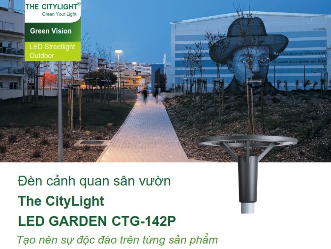 Đèn LED chiếu sáng đường phố cảnh quan sân vườn The Citylight CTG 142P 20W Đèn LED chiếu sáng đường phố cảnh quan sân vườn The Citylight CTG 142P 20W