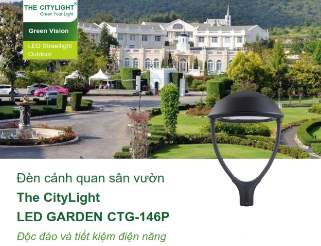 Đèn LED chiếu sáng đường phố cảnh quan sân vườn The Citylight CTG 146P 120W Đèn LED chiếu sáng đường phố cảnh quan sân vườn The Citylight CTG 146P 120W