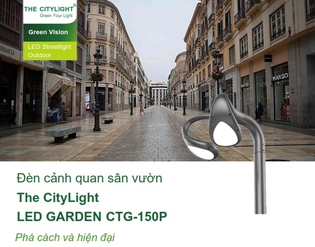 Đèn LED chiếu sáng đường phố cảnh quan sân vườn The Citylight CTG 150P 20W Đèn LED chiếu sáng đường phố cảnh quan sân vườn The Citylight CTG 150P 20W