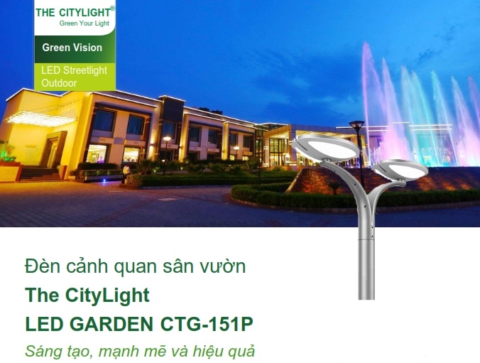 Đèn LED chiếu sáng đường phố cảnh quan sân vườn The Citylight CTG 151P 20W Đèn LED chiếu sáng đường phố cảnh quan sân vườn The Citylight CTG 151P 20W