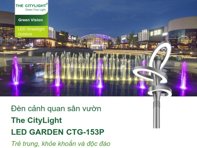 Đèn LED chiếu sáng đường phố cảnh quan sân vườn The Citylight CTG 153P 60W Đèn LED chiếu sáng đường phố cảnh quan sân vườn The Citylight CTG 153P 60W