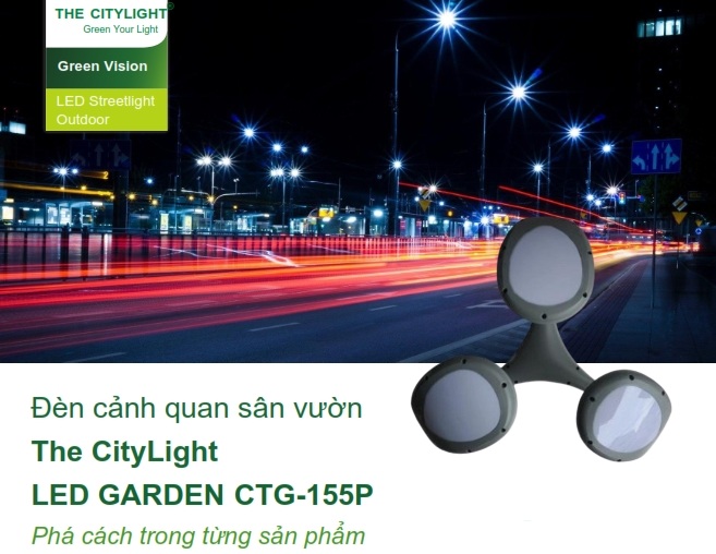 Đèn LED chiếu sáng đường phố cảnh quan sân vườn The Citylight CTG 155P 60W Đèn LED chiếu sáng đường phố cảnh quan sân vườn The Citylight CTG 155P 60W