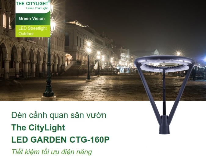 Đèn LED chiếu sáng đường phố cảnh quan sân vườn The Citylight CTG 160P 30W Đèn LED chiếu sáng đường phố cảnh quan sân vườn The Citylight CTG 160P 30W