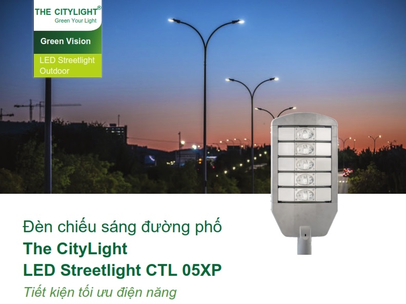 Đèn Led chiếu sáng đường phố The CityLight Street Lighting CTL052P 2M 50W Đèn Led chiếu sáng đường phố The CityLight Street Lighting CTL052P 2M 50W