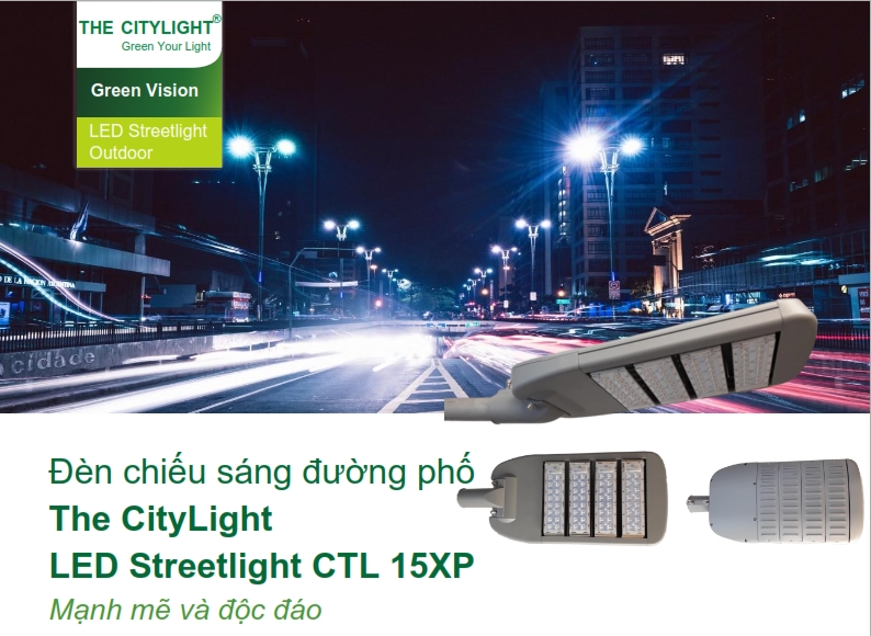 Đèn Led chiếu sáng đường phố The CityLight Street Lighting CTL151P 1M 50W Đèn Led chiếu sáng đường phố The CityLight Street Lighting CTL151P 1M 50W