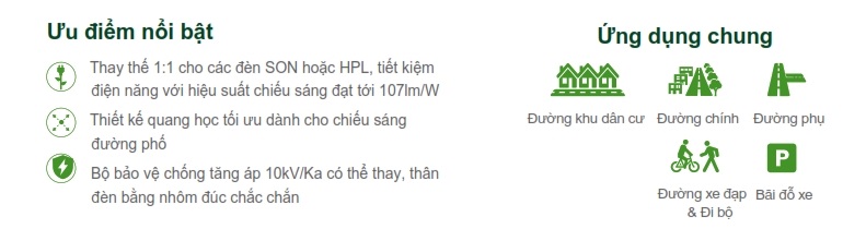 Đèn Led chiếu sáng đường phố The CityLight Street Lighting CTL151P 1M 50W Đèn Led chiếu sáng đường phố The CityLight Street Lighting CTL151P 1M 50W