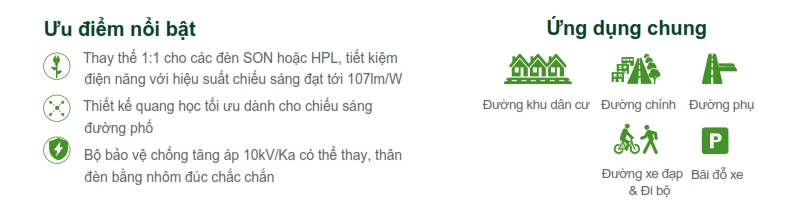 Đèn Led chiếu sáng đường phố The CityLight Street Lighting CTL201P 1COB 40W Đèn Led chiếu sáng đường phố The CityLight Street Lighting CTL201P 1COB 40W
