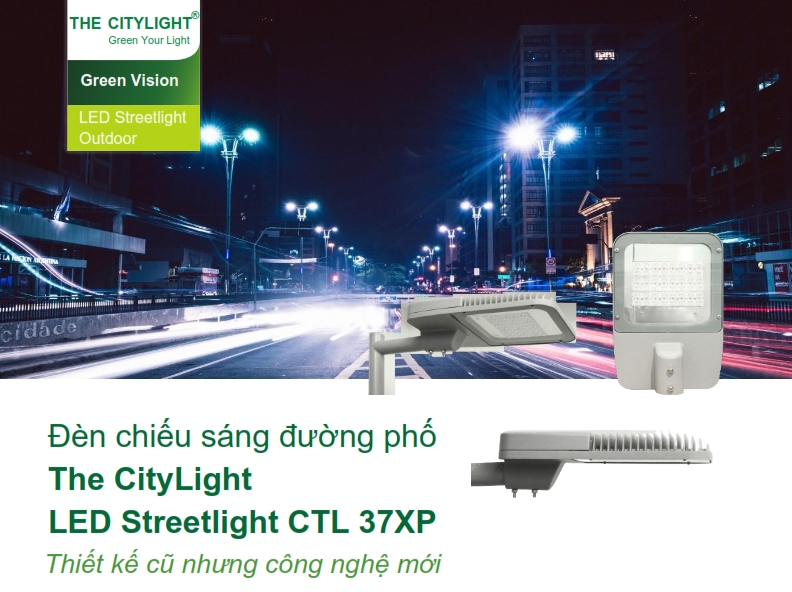 Đèn Led chiếu sáng đường phố The CityLight Street Lighting CTL371P 55W Đèn Led chiếu sáng đường phố The CityLight Street Lighting CTL371P 55W
