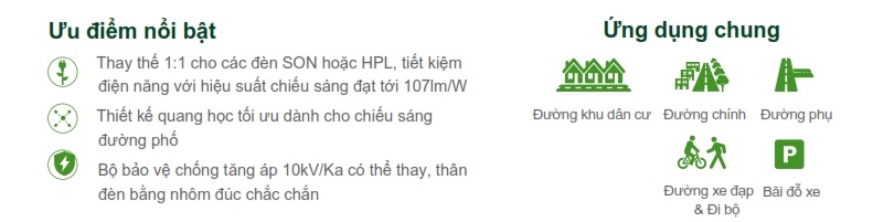 Đèn Led chiếu sáng đường phố The CityLight Street Lighting CTL371P 55W Đèn Led chiếu sáng đường phố The CityLight Street Lighting CTL371P 55W