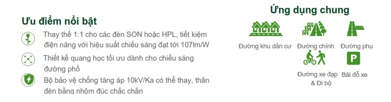 Đèn Led chiếu sáng đường phố The CityLight Street Lighting CTL391P 40W Đèn Led chiếu sáng đường phố The CityLight Street Lighting CTL391P 40W