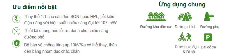Đèn Led chiếu sáng đường phố The CityLight Street Lighting CTL491P 40W Đèn Led chiếu sáng đường phố The CityLight Street Lighting CTL491P 40W