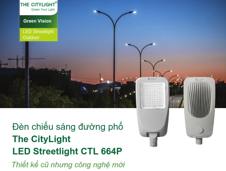 Đèn Led chiếu sáng đường phố The CityLight Street Lighting CTL664P 100W Đèn Led chiếu sáng đường phố The CityLight Street Lighting CTL664P 100W