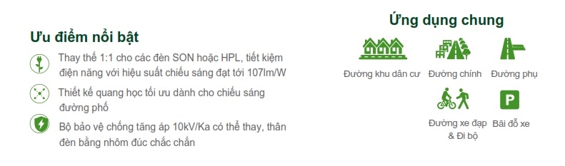 Đèn Led chiếu sáng đường phố The CityLight Street Lighting CTL668P 110W Đèn Led chiếu sáng đường phố The CityLight Street Lighting CTL668P 110W