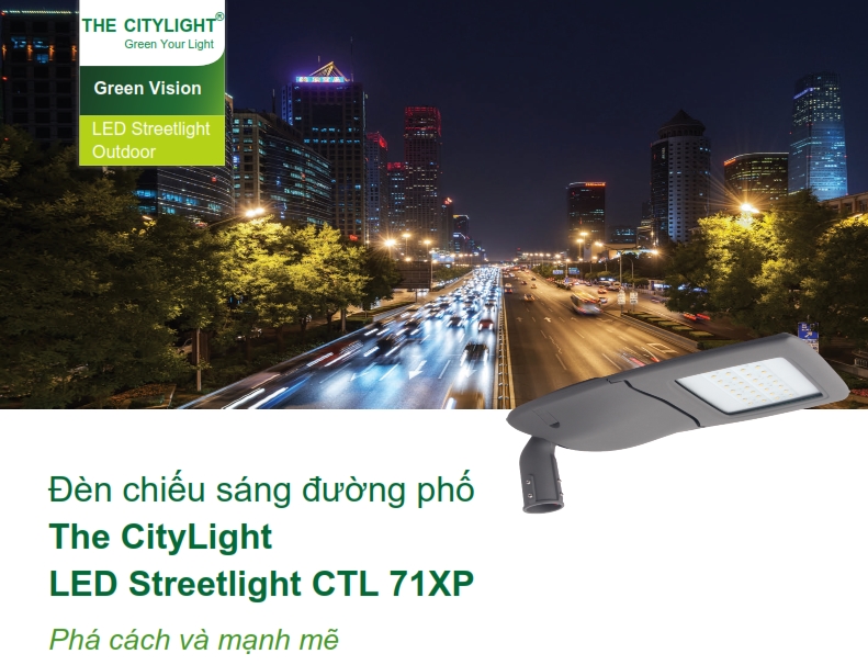Đèn Led chiếu sáng đường phố The CityLight Street Lighting CTL711P 50W Đèn Led chiếu sáng đường phố The CityLight Street Lighting CTL711P 50W
