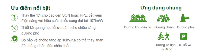 Đèn Led chiếu sáng đường phố The CityLight Street Lighting CTL711P 50W Đèn Led chiếu sáng đường phố The CityLight Street Lighting CTL711P 50W