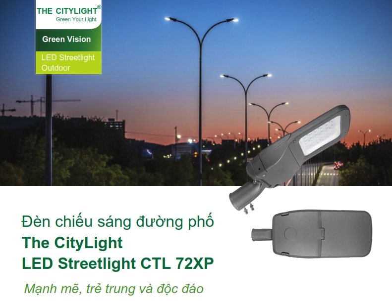 Đèn Led chiếu sáng đường phố The CityLight Street Lighting CTL721P 90W Đèn Led chiếu sáng đường phố The CityLight Street Lighting CTL721P 90W