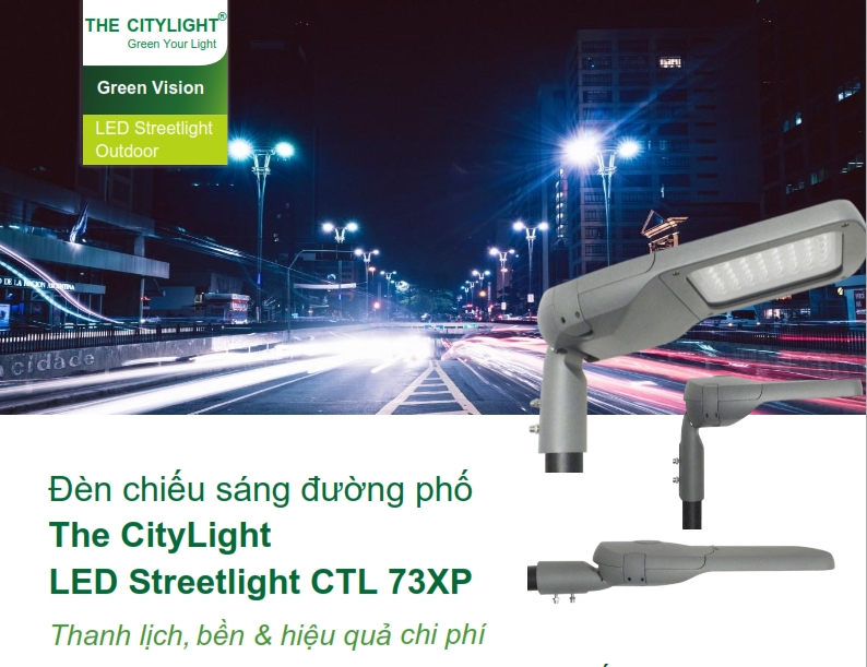 Đèn Led chiếu sáng đường phố The CityLight Street Lighting CTL731P 50W Đèn Led chiếu sáng đường phố The CityLight Street Lighting CTL731P 50W