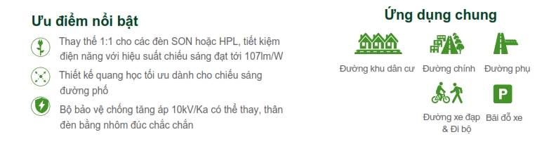 Đèn Led chiếu sáng đường phố The CityLight Street Lighting CTL731P 50W Đèn Led chiếu sáng đường phố The CityLight Street Lighting CTL731P 50W