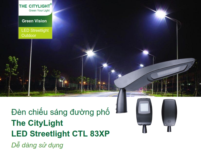 Đèn Led chiếu sáng đường phố The CityLight Street Lighting CTL831P 40W Đèn Led chiếu sáng đường phố The CityLight Street Lighting CTL831P 40W