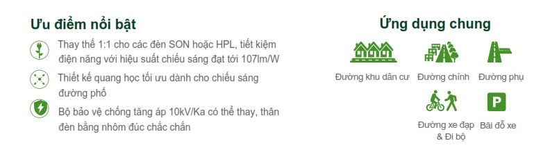 Đèn Led chiếu sáng đường phố The CityLight Street Lighting CTL831P 40W Đèn Led chiếu sáng đường phố The CityLight Street Lighting CTL831P 40W