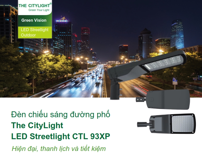 Đèn Led chiếu sáng đường phố The CityLight Street Lighting CTL931P 30W Đèn Led chiếu sáng đường phố The CityLight Street Lighting CTL931P 30W