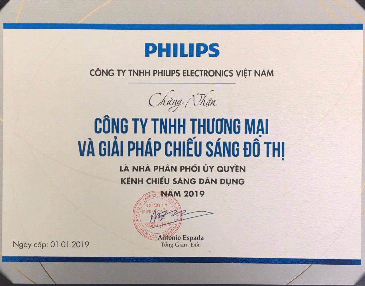 Giấy chứng nhận Công ty The Citylight là nhà phân phối đèn Philips độc quyền của nhãn hàng Philips Giấy chứng nhận Công ty The Citylight là nhà phân phối đèn Philips độc quyền của nhãn hàng Philips