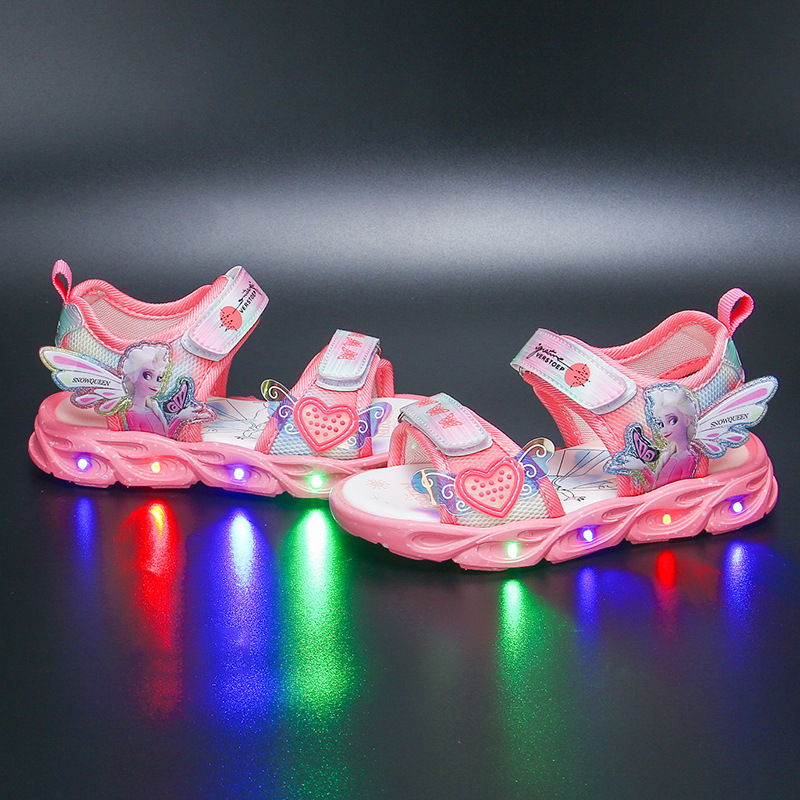 Giày sandal công chúa Elsa có đèn led cho bé siêu hot 2022